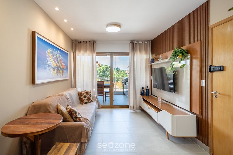 Ap 2 hab. en cond. c/piscina - Itacimirim RJH0101