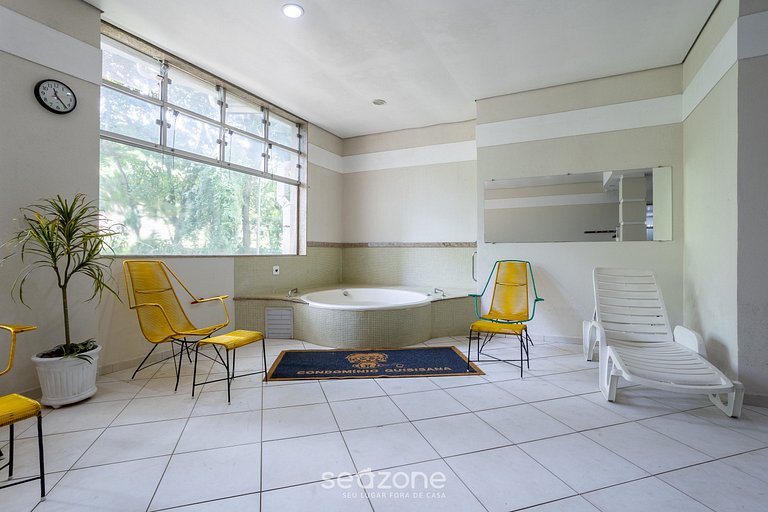 Apt em um paraíso no Centro c/Piscina QUI0090