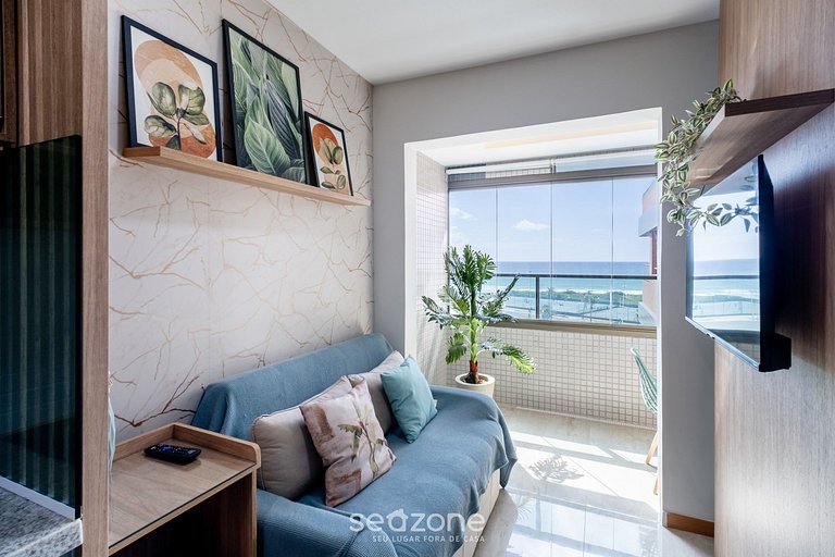 Apto Vista Mar em prédio c/ piscina e acad SOA0510