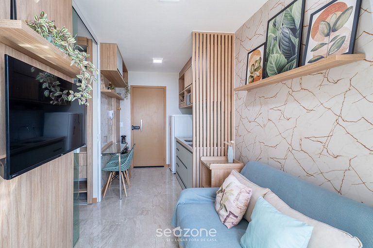 Apto Vista Mar em prédio c/ piscina e acad SOA0510