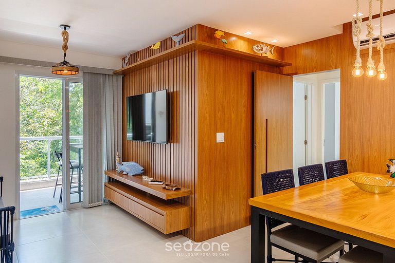 Apto c/ Churrasqueira a 500m da Praia IRE0022