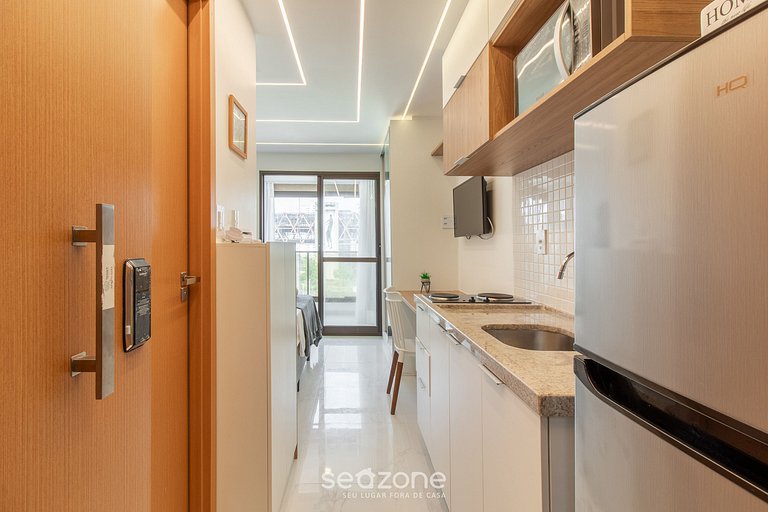 Estúdio em Cond. c/ Piscina, 750m da praia SMT0713