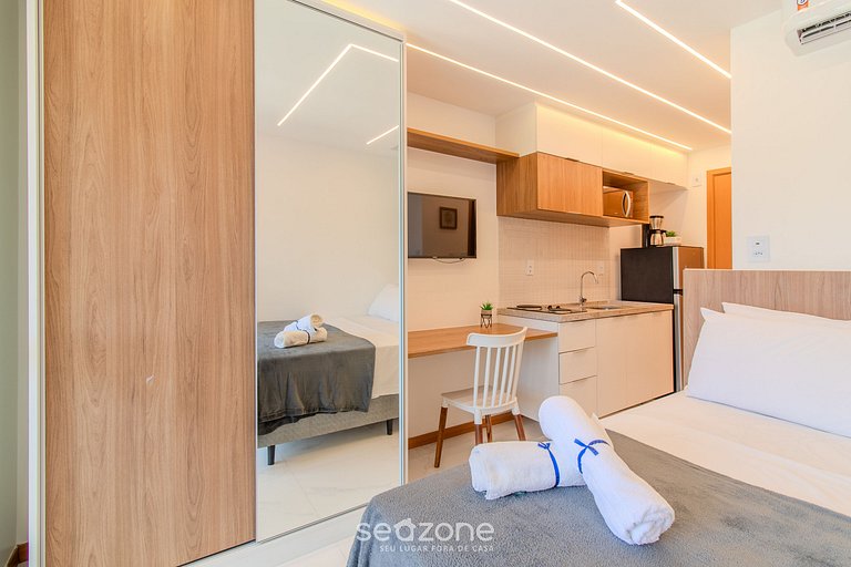 Estudio en Cond. con Piscina, 750m del mar SMT0713