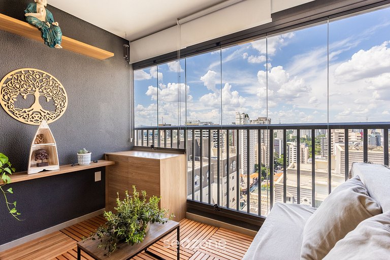 Studio Zen c/vista panorâmica de São Paulo ONJ2612