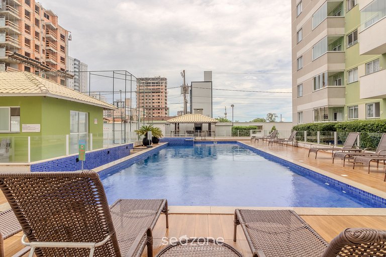 Apto 2Q c/ piscina a 450m do mar LEA0908