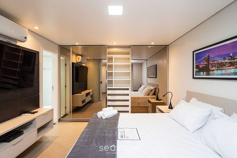 Flat em frente ao HUGO e Pq Areião - BEH2209