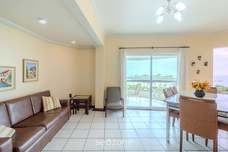 Apto 3Q frente-mar c/ churrasq. em Itapema CON0101