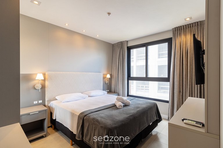 Apto vista mar cond. c/piscina 280m MHF1202