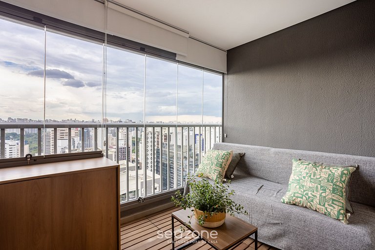 Lindo Studio Zen com SP ao seu horizonte! ONJ2712