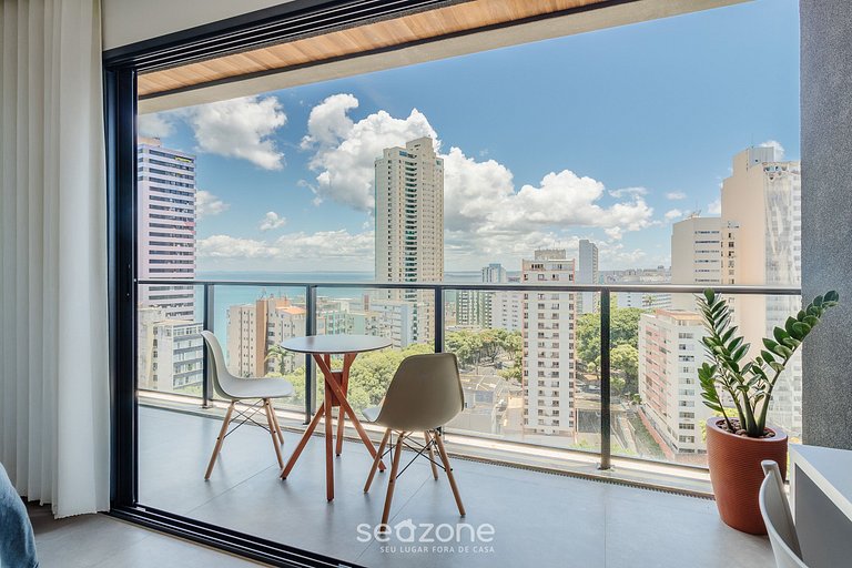 Ap c/vista al mar en cond. c/piscina y gim LIV1411