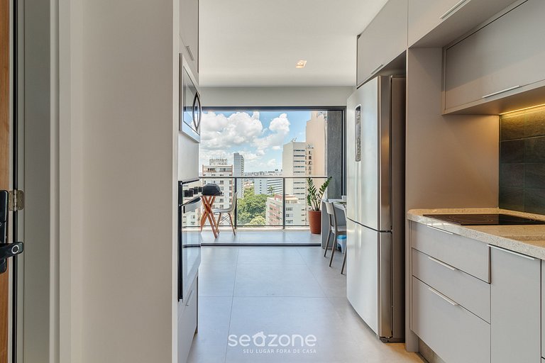 Ap c/vista al mar en cond. c/piscina y gim LIV1411