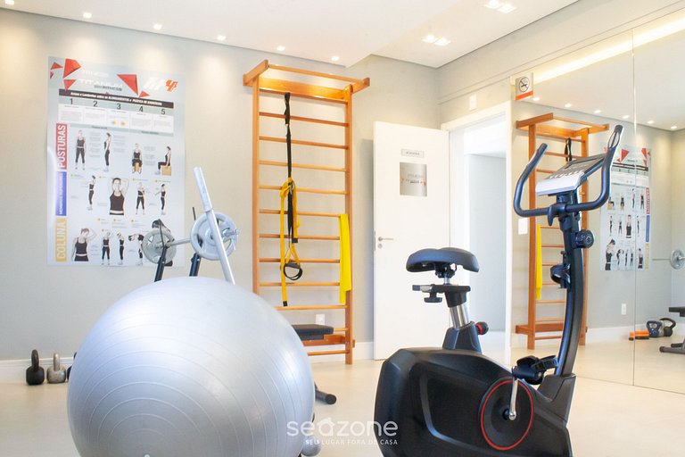 Apto moderno com varanda e churrasqueira LES403