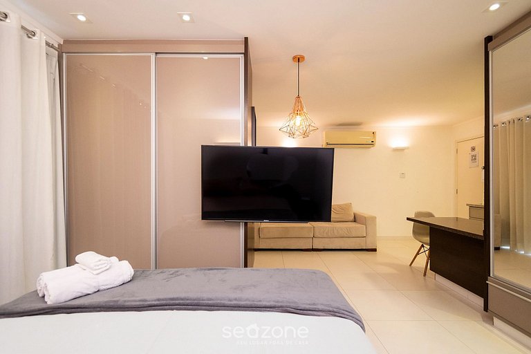 Flat em cond. com academia, Setor Bueno. WBU2405