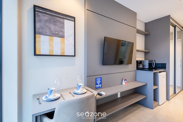 Studio vista mar c/ piscina 280m da Praia MHFB0903