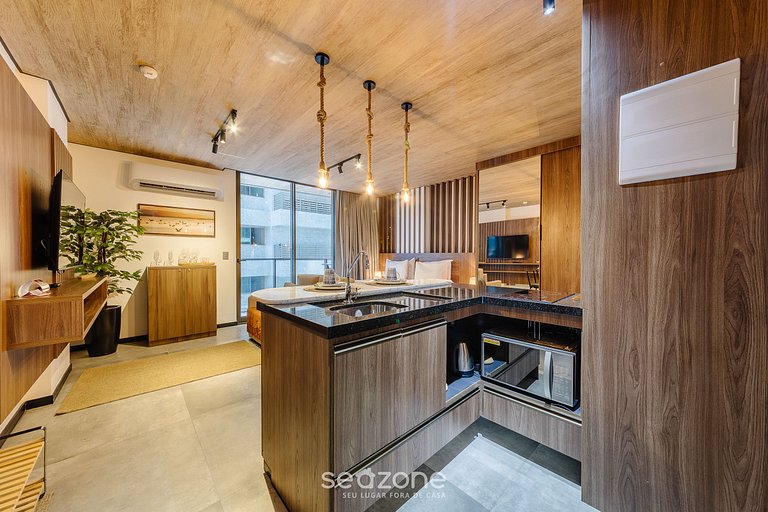 Lindo Estúdio com Vista Mar Lateral NWT0803