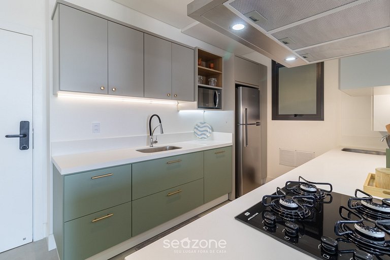 Varanda com vista mar a 230m da praia! PRB0405