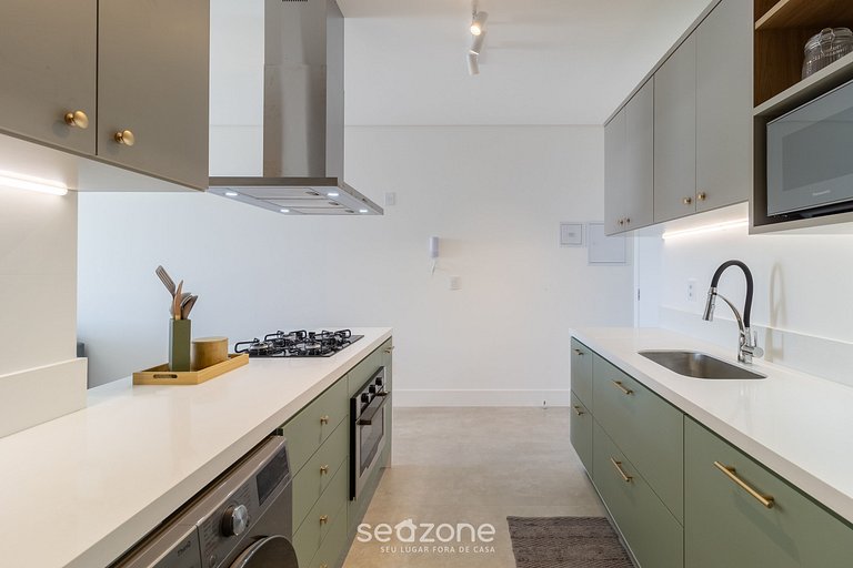 Varanda com vista mar a 230m da praia! PRB0405