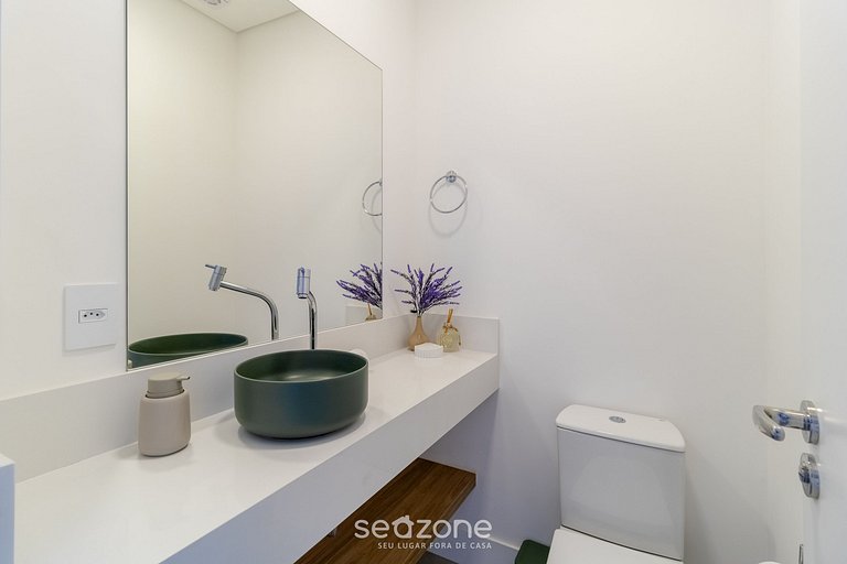 Varanda com vista mar a 230m da praia! PRB0405