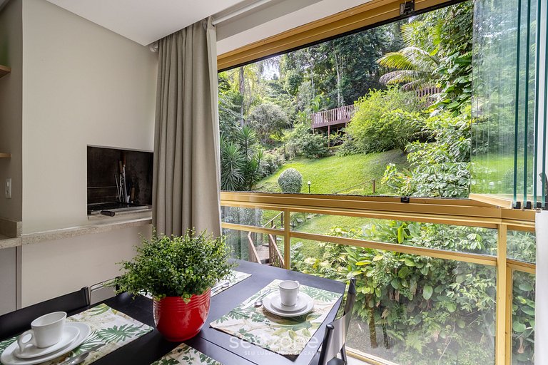 Apt vistas mar 240m de la playa en Jurerê IDO207