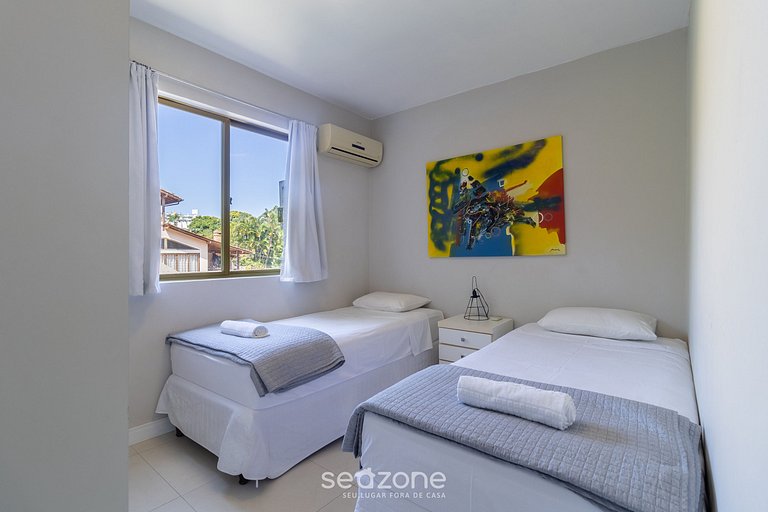 Apt vistas mar 240m de la playa en Jurerê IDO207