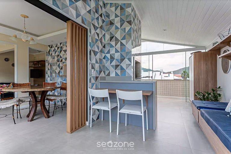 Apto con vista al mar, 200m de Praia Brava CTA022 Seazone