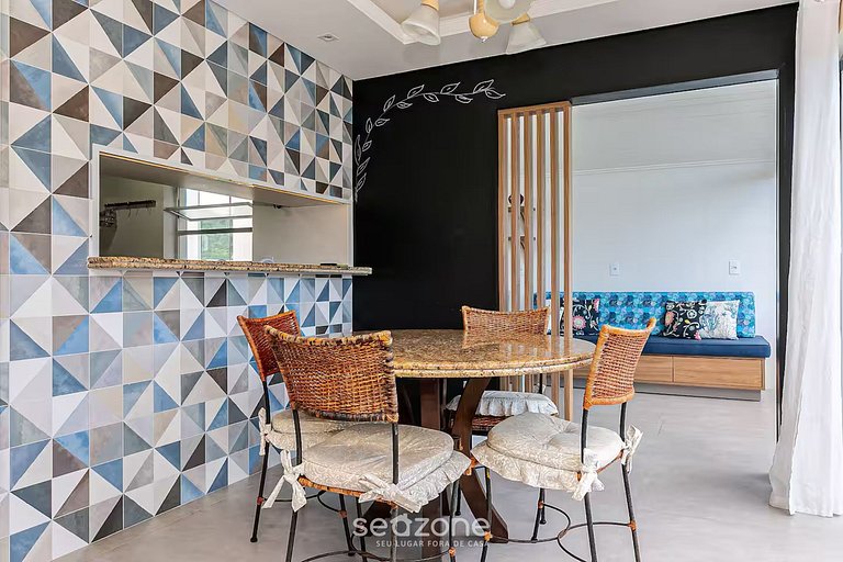 Apto con vista al mar, 200m de Praia Brava CTA022 Seazone