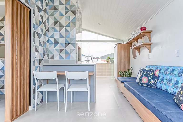 Apto con vista al mar, 200m de Praia Brava CTA022 Seazone