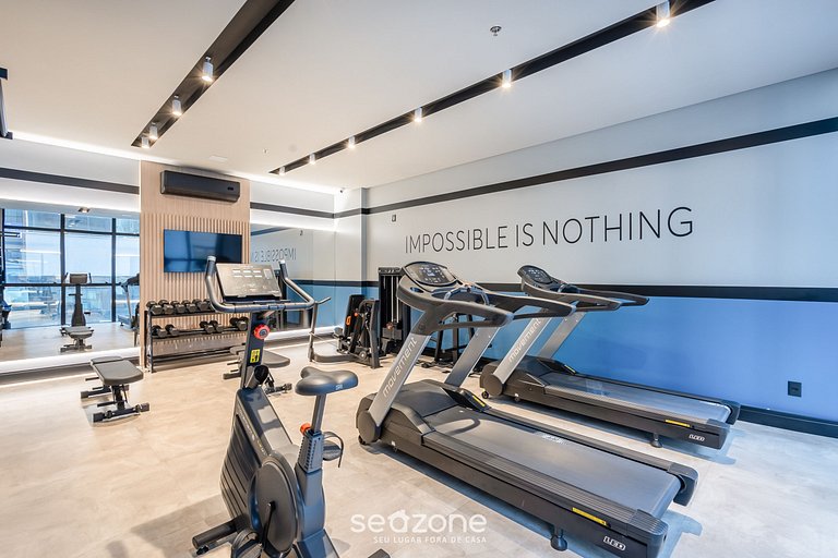 Depto c/ piscina y gym 350m Meia Praia IFT0808