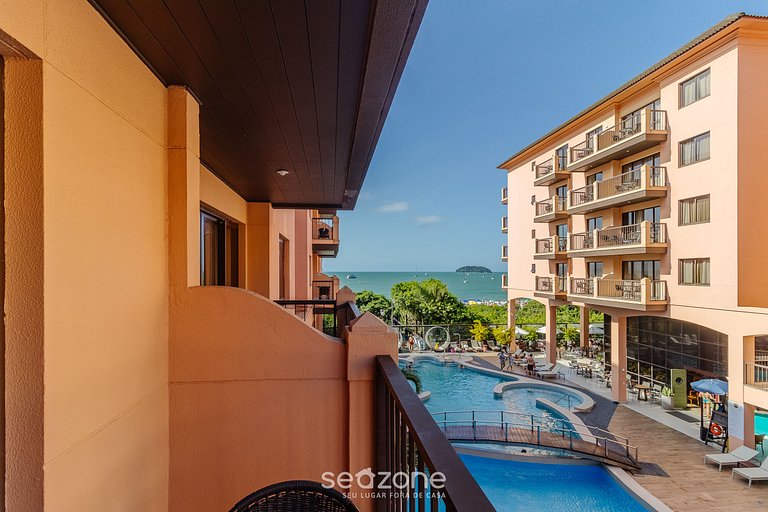 Studio em Jurerê vista mar e piscina em resort JBV134Seazone