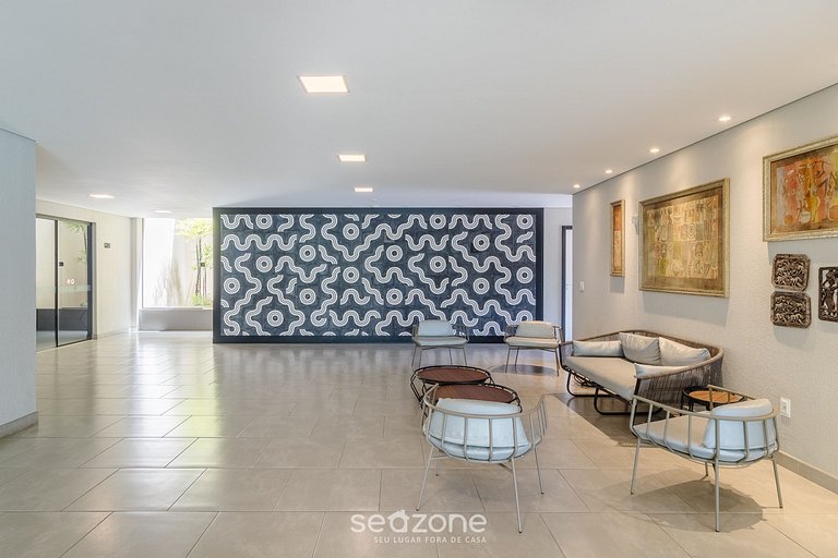 Apto 1Q c/ Piscina a 650m da Praia PDN0113