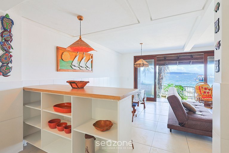 Casa 3Q Pé na Areia c/ churrasq. Bombinhas SDN042