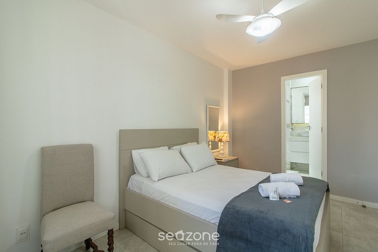 Apto Vista mar c/ 3Q no centro de BC EOA0803