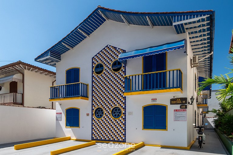 Elegante Apto a 3 minutos da Praia Grande BTI003