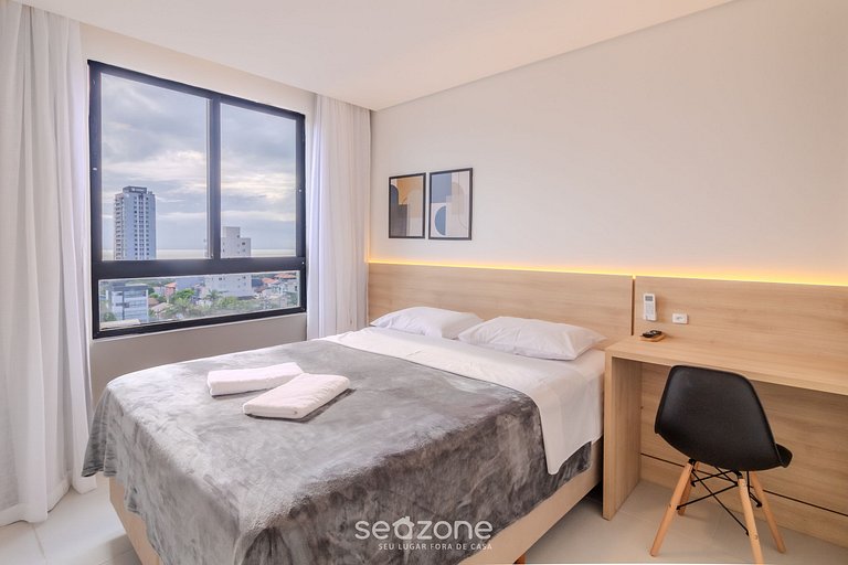 Apartamento 2Q c/ piscina a 500m da Praia MCB1002