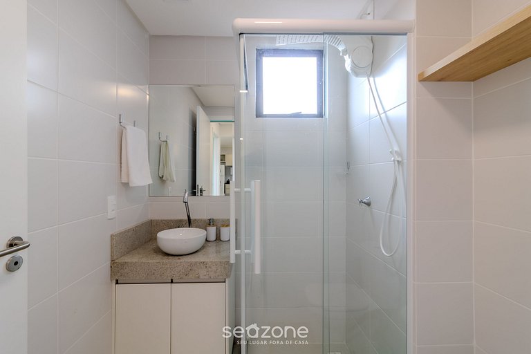 Apartamento 2Q c/ piscina a 500m da Praia MCB1002