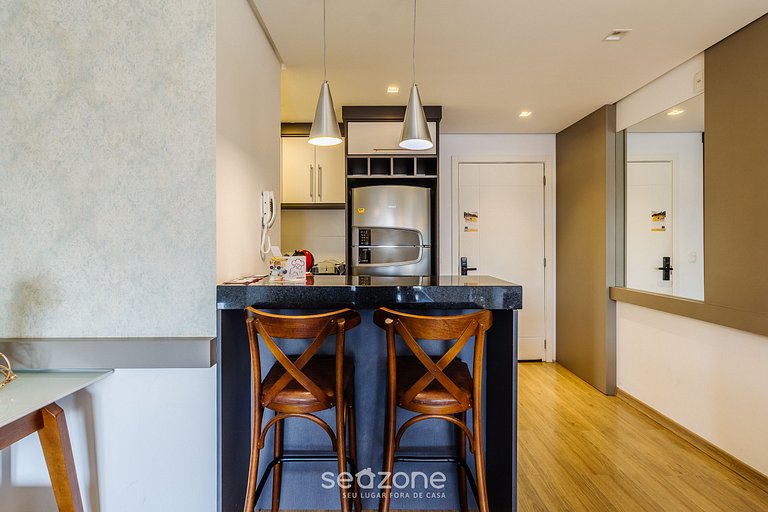 Belo apto com churrasqueira em Gramado CAP0302