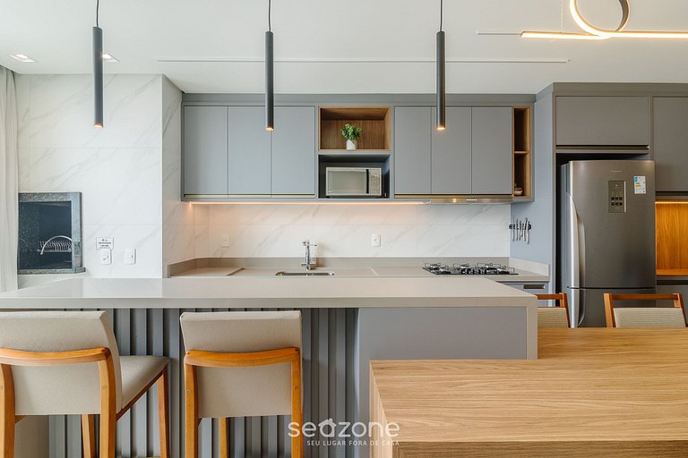 Apto vista al mar c/ parrilla RTS0503