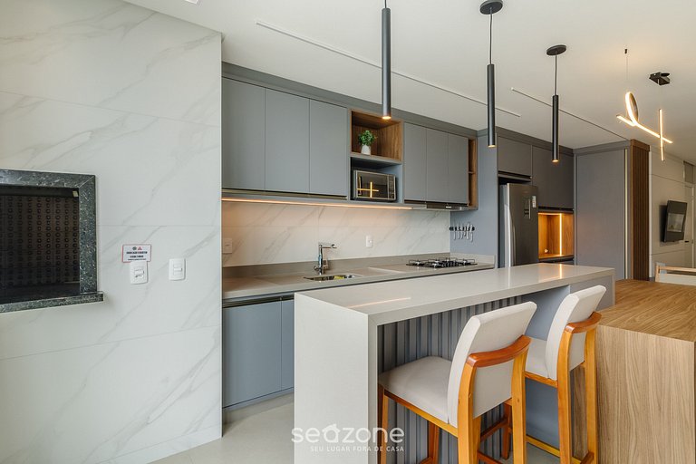 Apto vista al mar c/ parrilla RTS0503