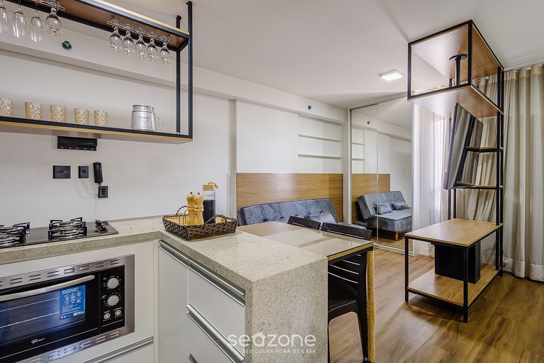 Studio com academia e coworking! PKS0205