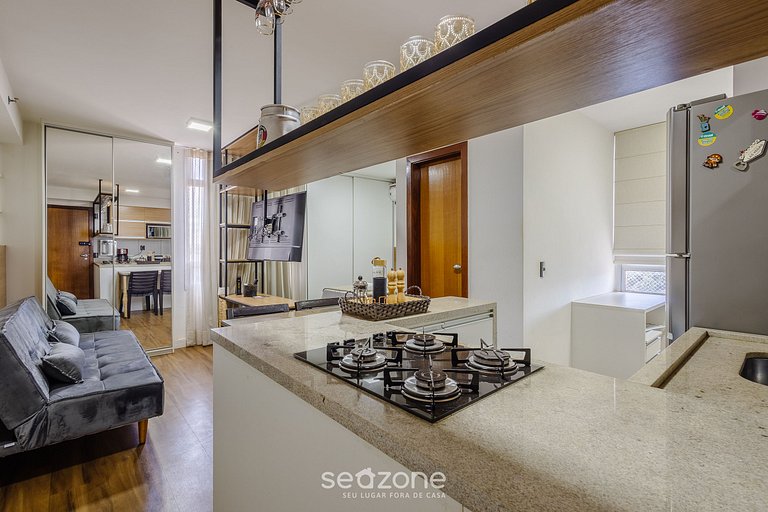 Studio com academia e coworking! PKS0205