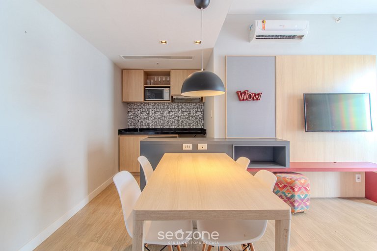 Apto moderno com varanda próx ao shopping AAP1507