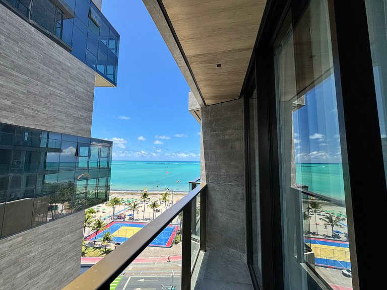 Elegante estúdio com vista lateral p/ mar NWT0907