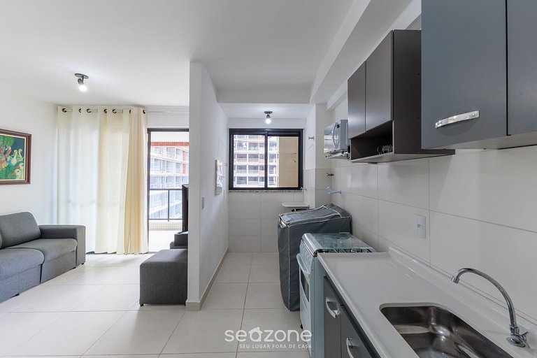 Apto en Cond. Junto al mar con piscina CPK0803