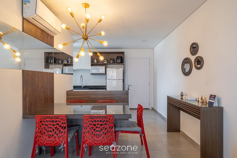 Bom apto c/2 quartos e varanda em Itapema RSN301