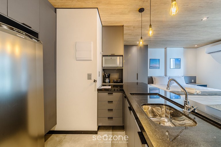 Agradable estudio c/ vista lateral mar - NWT0604