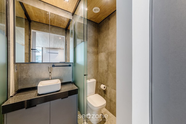 Agradable estudio c/ vista lateral mar - NWT0604