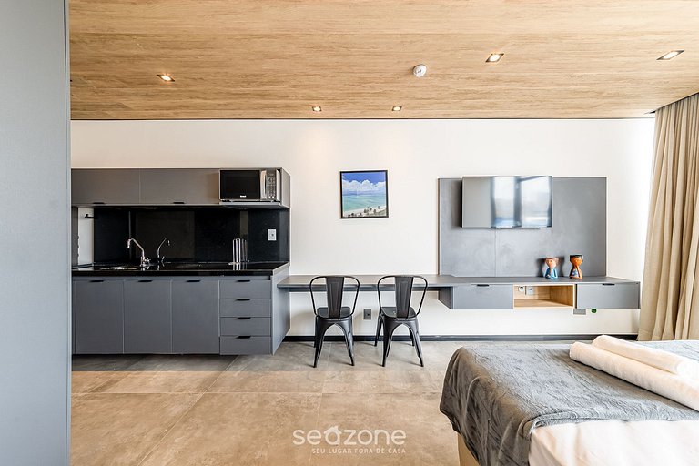 Estudio na costa con gimnasio y piscina NWT0616