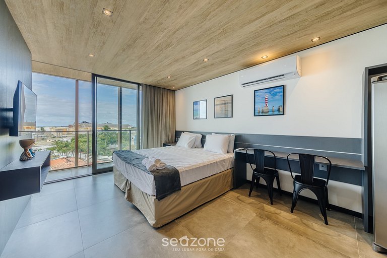 Estudio elegante c/ vista lateral mar - NWT0610