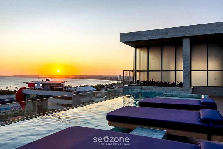 Estudio vista al mar edificio con piscina NWT0816