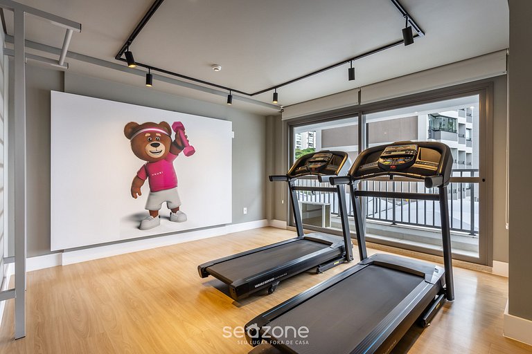 Studio encantador a 550 m metro Brooklin ATB2014